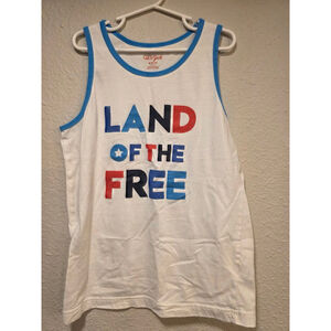 Boys Cat & Jack Patriotic Tank Top Independence Day Fourth of July Size M (8/10)